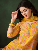 Mustard Glow Cotton Suit Set