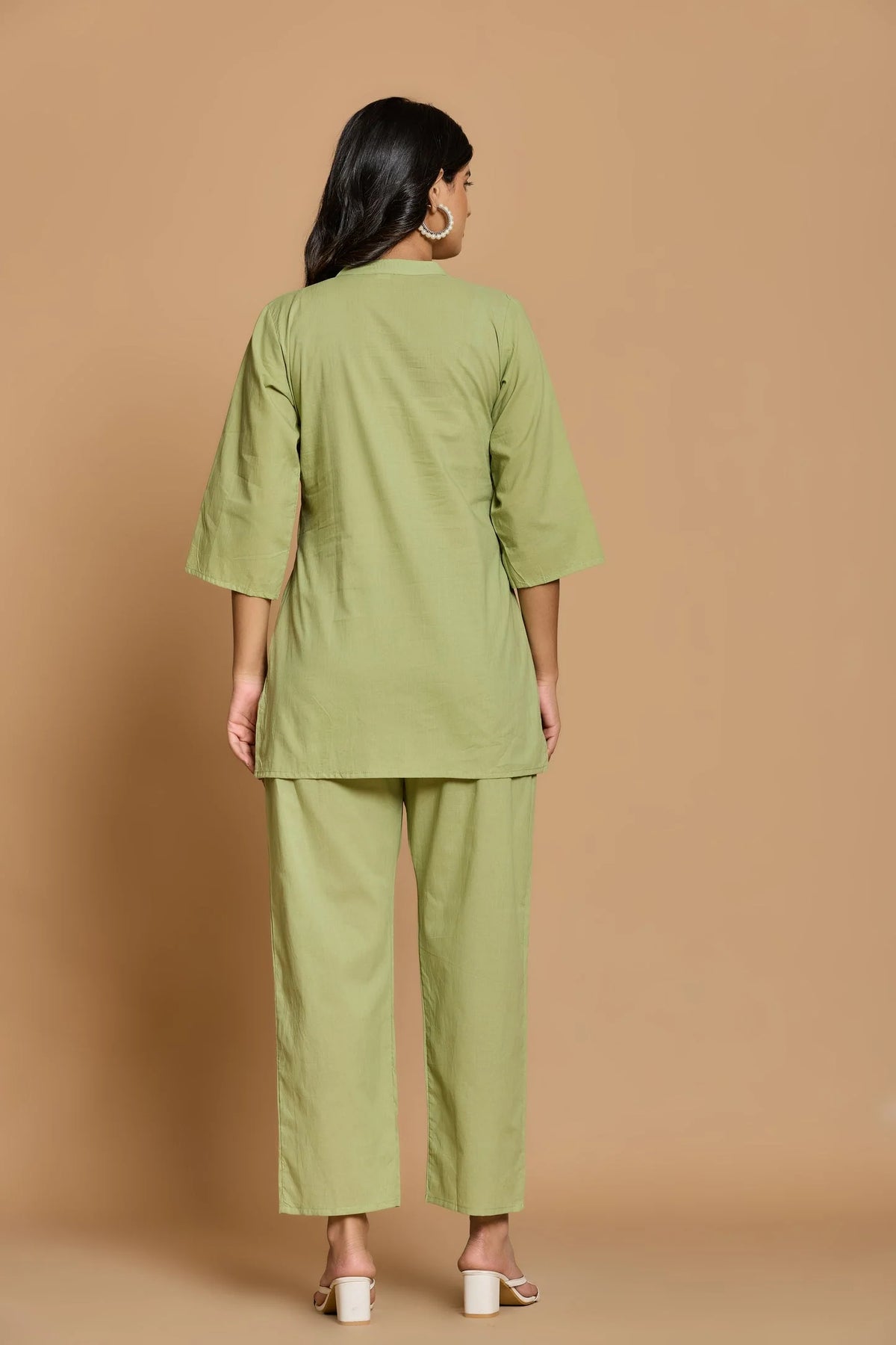 Olive Green Solid Co-Ord Set
