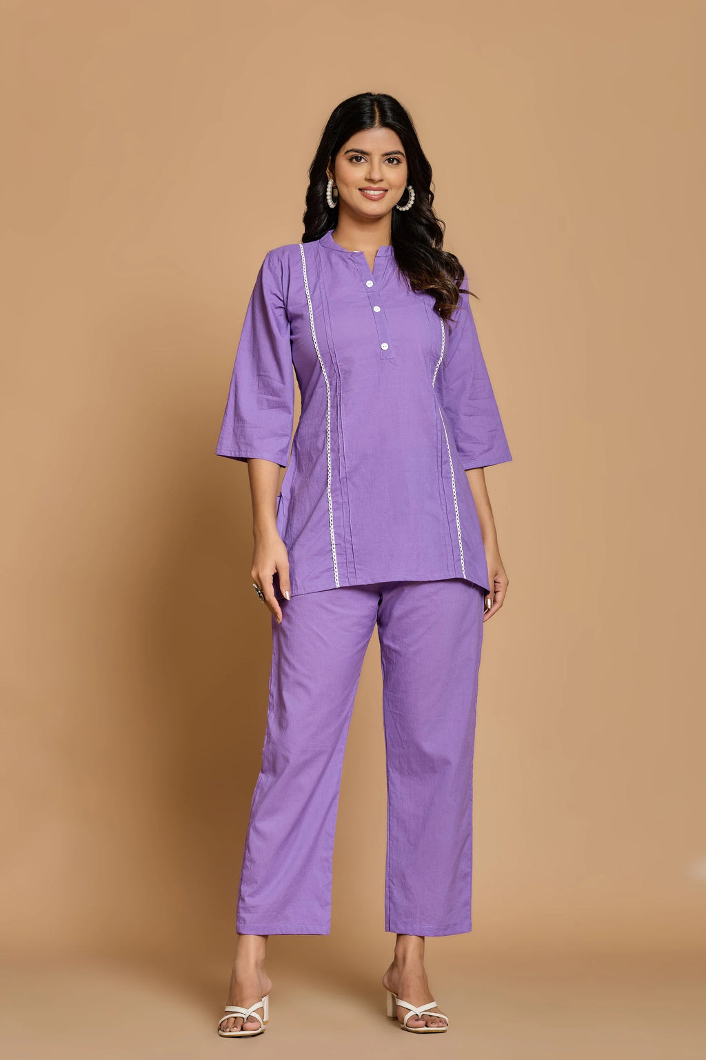 Lavender Solid Co-Ord Set