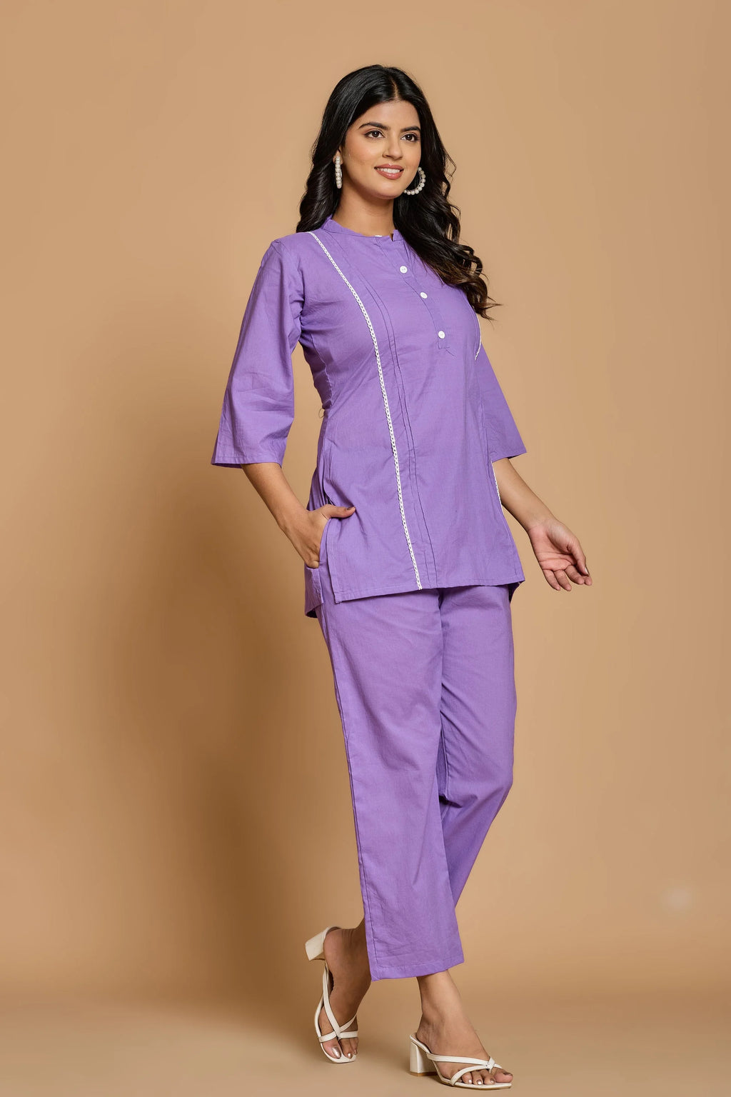 Lavender Solid Co-Ord Set