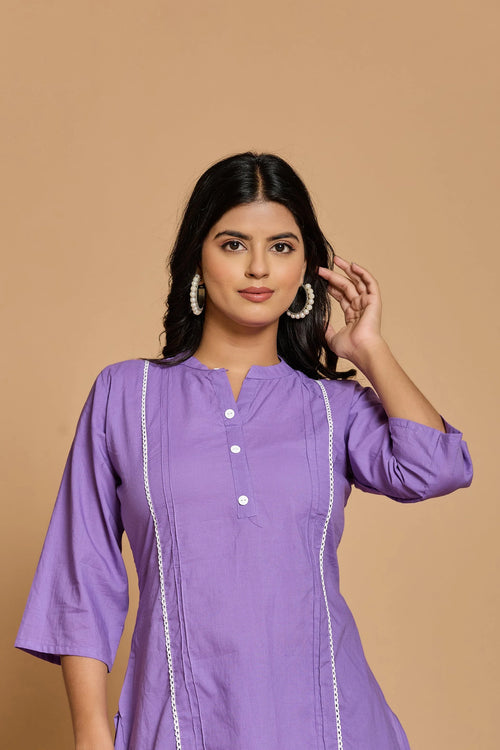 Lavender Solid Co-Ord Set
