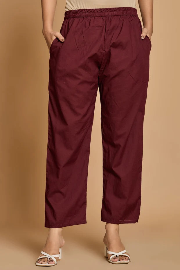 Wine Solid Co-Ord Set