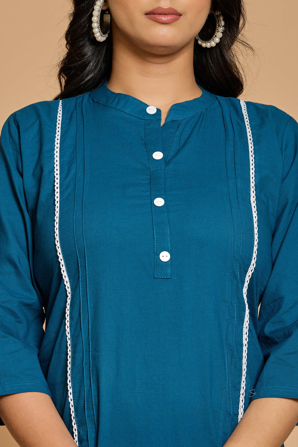 Teal Blue Solid Co-Ord Set