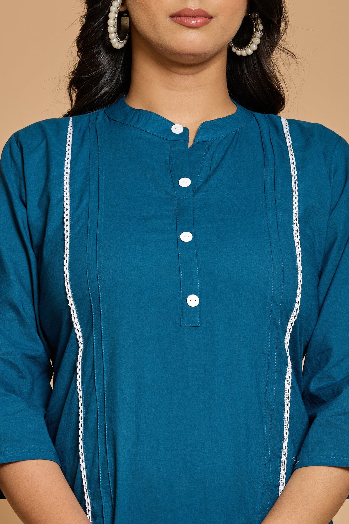 Teal Blue Solid Co-Ord Set