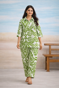 Green Paisley Print Co-ord Set