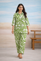 Green Paisley Print Co-ord Set