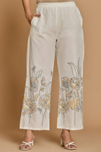 Beige Floral Print Co-ord Set