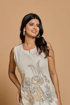 Beige Floral Print Co-ord Set