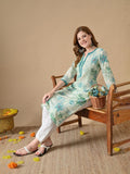Mint Floral Kurta Set