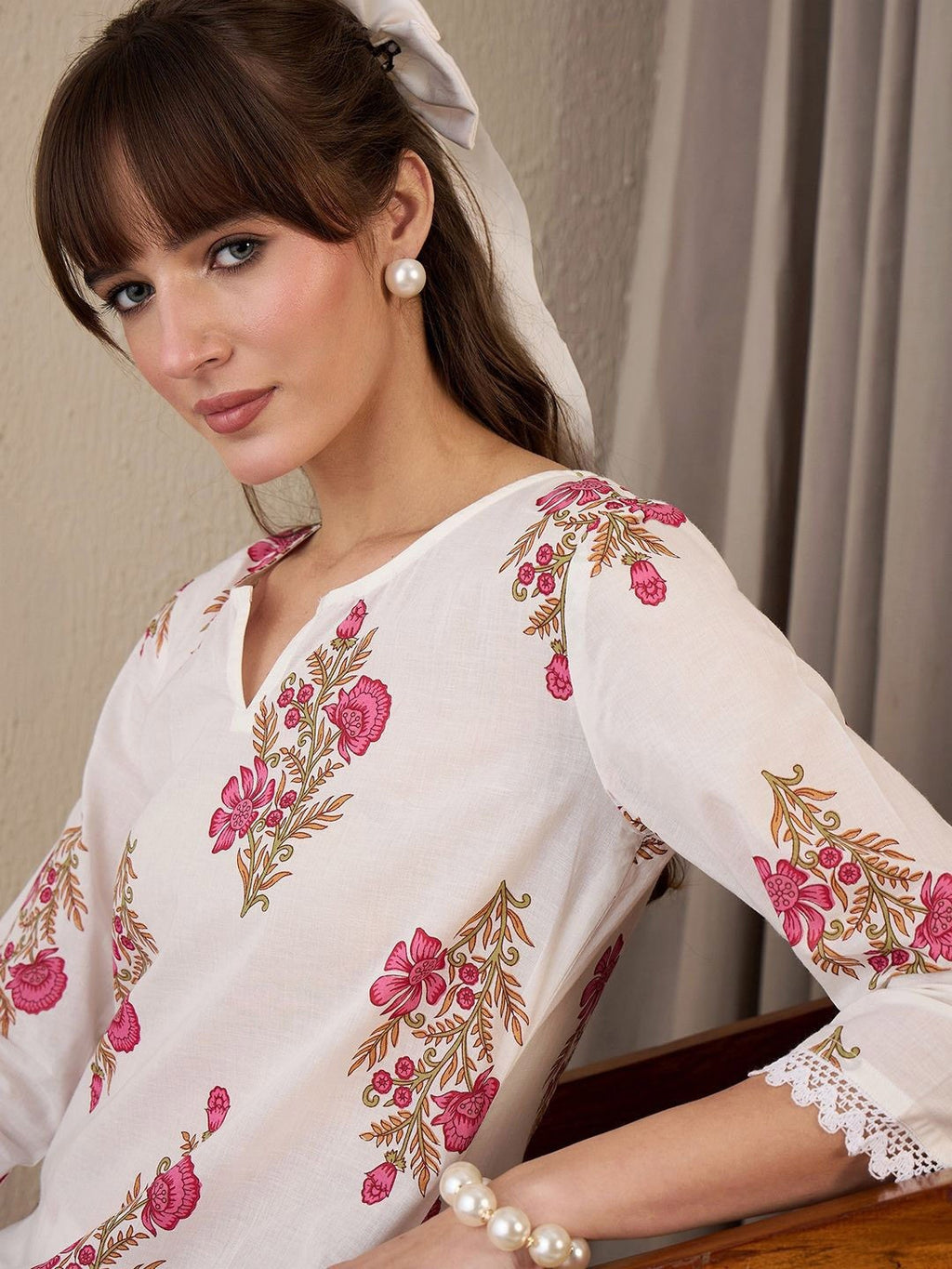 Rose Floral Kurta Set