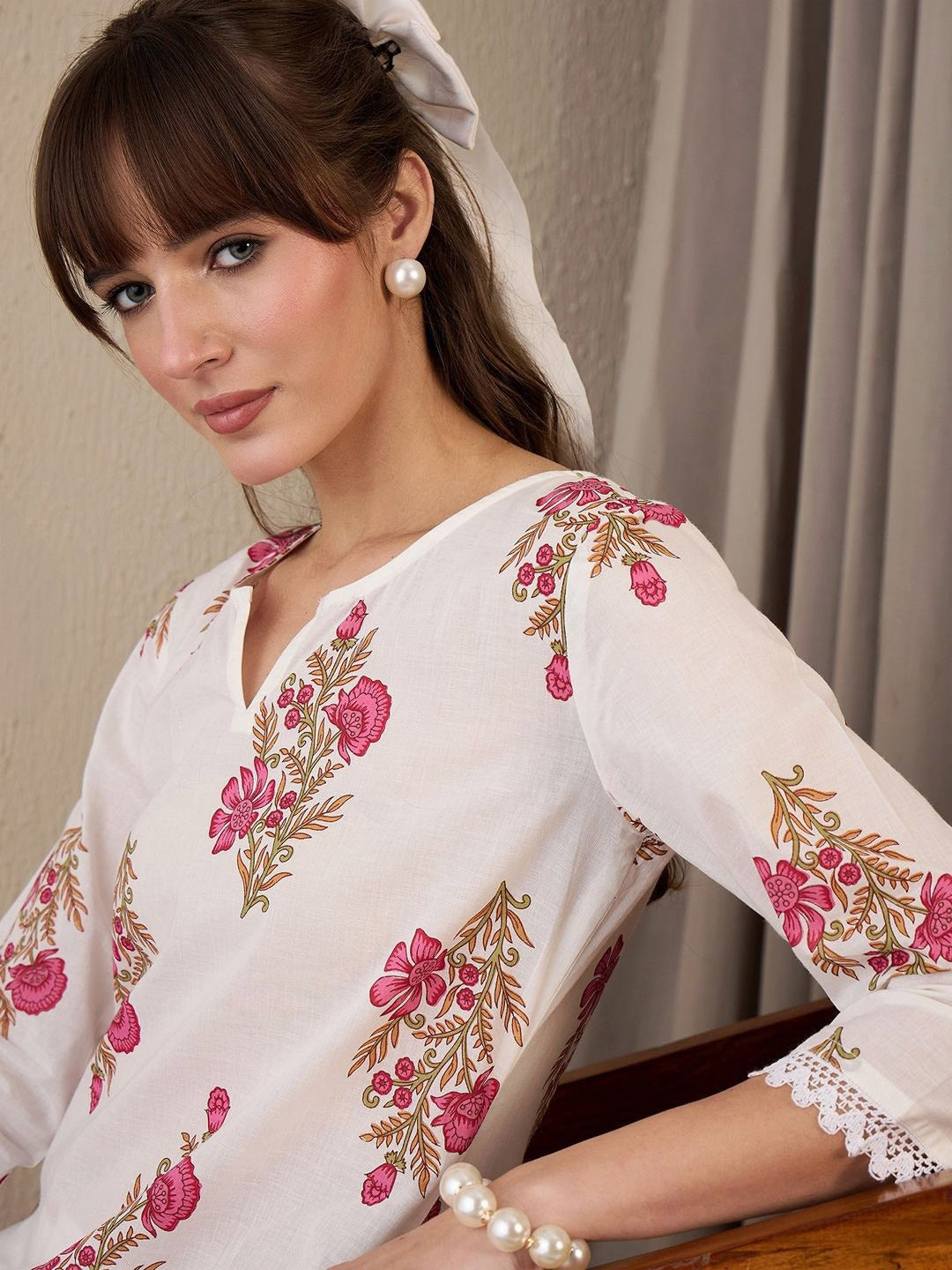 Rose Floral Kurta Set
