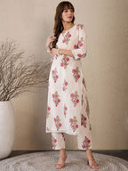 Rose Floral Kurta Set