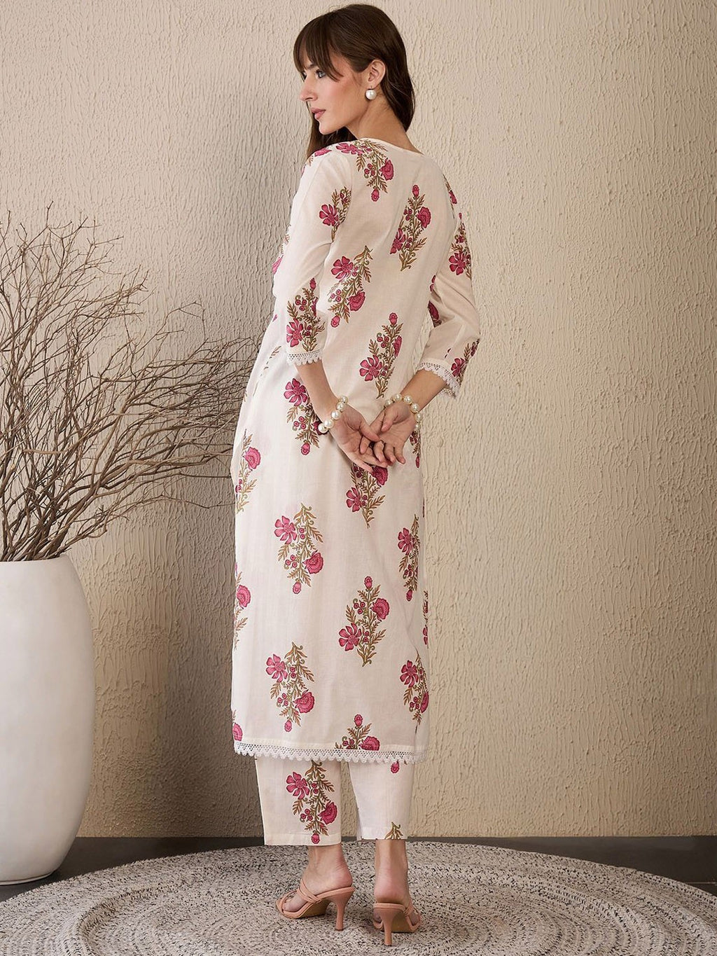 Rose Floral Kurta Set