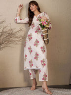 Rose Floral Kurta Set