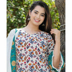 Teal Bloom Sharara Set