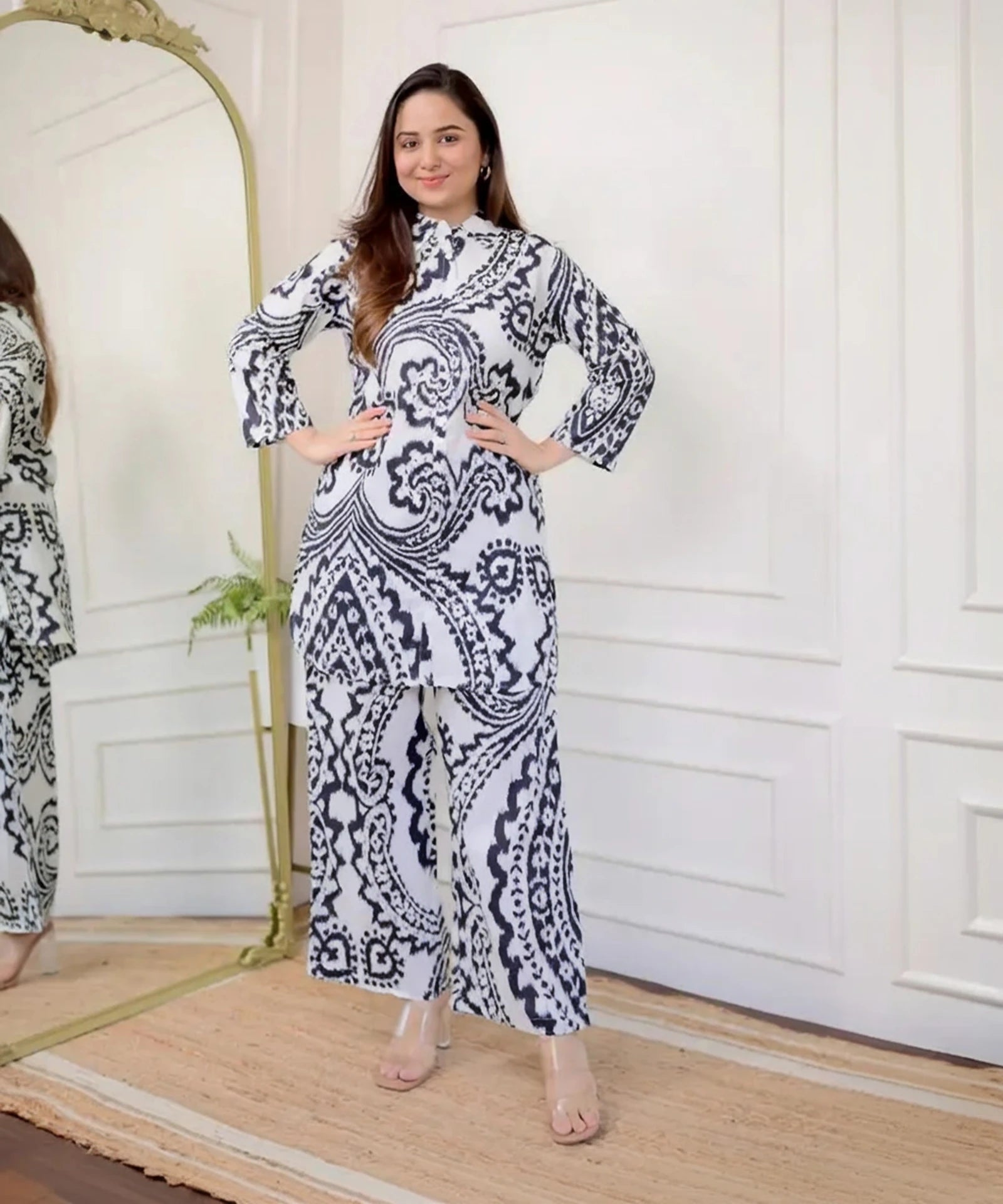 Black & White Abstract Co-ord Set