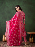 Rani Pink Floral Cotton Suit Set